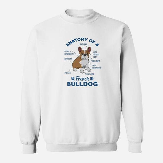 French Bulldog Graphic T Shirt Anatomy Of A French Bulldog