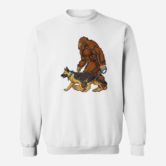 Bigfoot Dog Walk German Shepherd T Shirt Sasquatch Kids Men Bigfoot Dog Walk German Shepherd T Shirt Sasquatch Kids Men