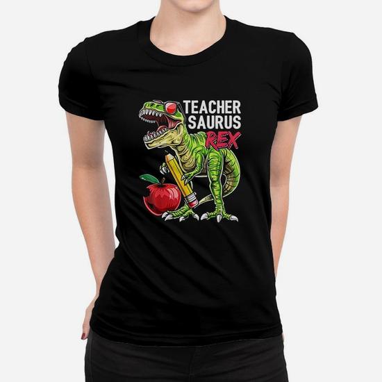 Teachersaurus Shirt, Funny Cute Dinosaur Teacher School Gift