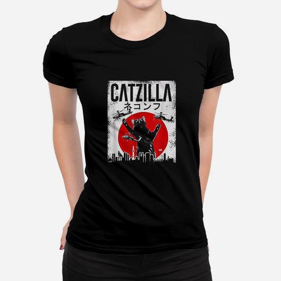 Vintage Catzilla - Japanese Cat Style - Retro Sunset Kitten T-Shirt Vintage Catzilla - Japanese Cat Style - Retro Sunset Kitten T-Shirt