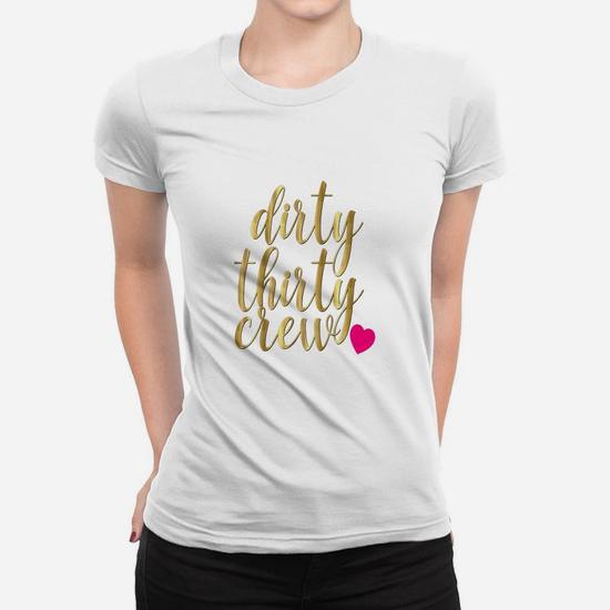 30th Birthday T-Shirt Gift Dirty Thirty 30 Pink Heart 30th Birthday T-Shirt Gift Dirty Thirty 30 Pink Heart