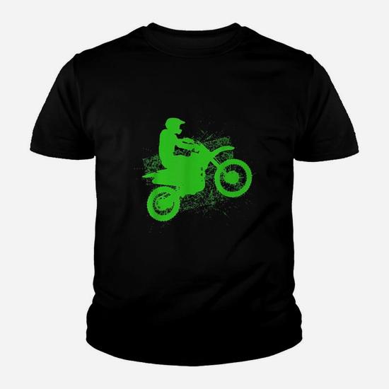 Dirt Bike Rider Tire Tracks Neon Green Youth T Shirt Dirt Bike Rider Tire Tracks Neon Green Youth T Shirt