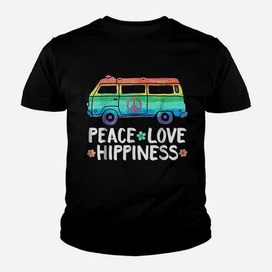 Funny Peace Love Hippiness Peace Van Hippie Bus Rainbow Tee Funny Peace Love Hippiness Peace Van Hippie Bus Rainbow Tee