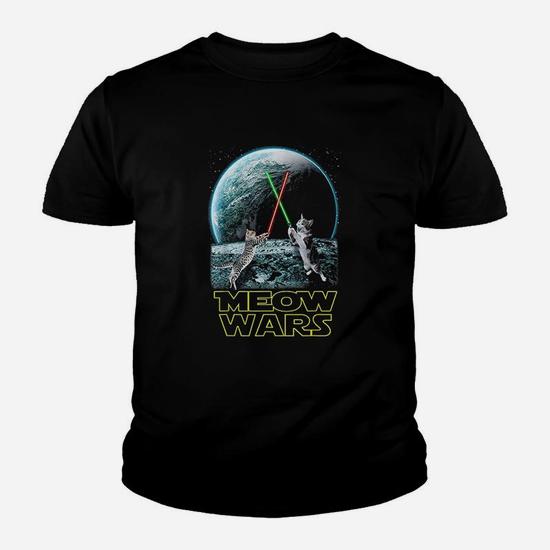 Meow Wars Cat Shirt Funny Gifts For Cats Lovers T-Shirt
