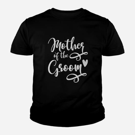 Mother Of The Groom Cursive Heart Family Mom Love Wedding Parent Kid T-Shirt  | Seseable CA