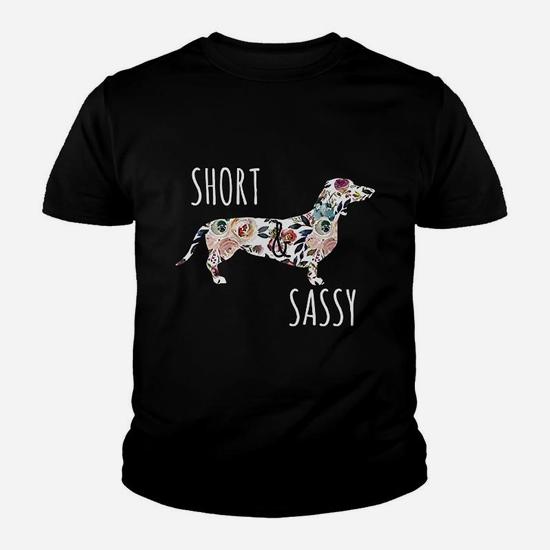 Short & Sassy Cute Flower Dachshund Tee Weiner Dog T-Shirt Short & Sassy Cute Flower Dachshund Tee Weiner Dog T-Shirt
