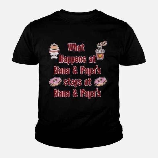 What Happens At Nana And Papas Stays Kid T-Shirt