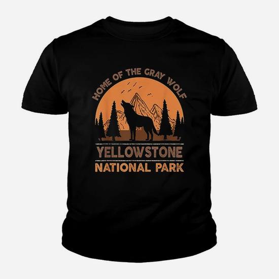 Yellowstone National Park T Shirt Us Wolf Vintage Men Women