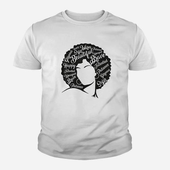 Black History Month Afro Word Art Natural Hair T-Shirt Black History Month Afro Word Art Natural Hair T-Shirt