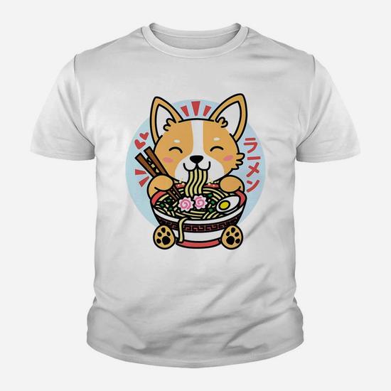 Kawaii Ramen Shirt Cute Anime Dog Corgi Japanese Noodles Kawaii Ramen Shirt Cute Anime Dog Corgi Japanese Noodles