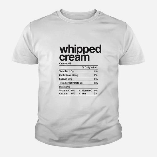 Thanksgiving Whipped Cream Nutritional Facts T-Shirt Thanksgiving Whipped Cream Nutritional Facts T-Shirt