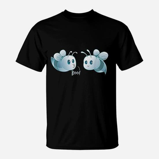 Boo Bees T-Shirt Halloween Ghost Bee Here For The Boos Shirt