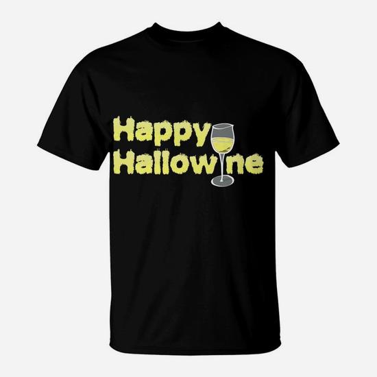 Happy Hallowine Halloween Wine Lovers T-Shirt | Seseable CA