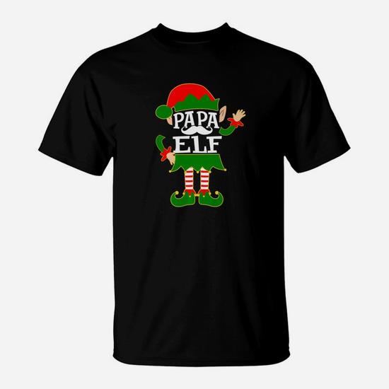 Papa Elf Costume Christmas Holiday Matching Family T-Shirt
