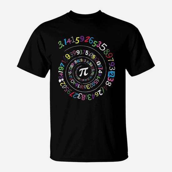 Pi Day Shirt Spiral Pi Colorful Tee Teacher Student Pi Day Shirt Spiral Pi Colorful Tee Teacher Student