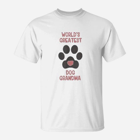 Dog Grandma Shirt For Women Gift Funny Worlds Greatest Dogs
