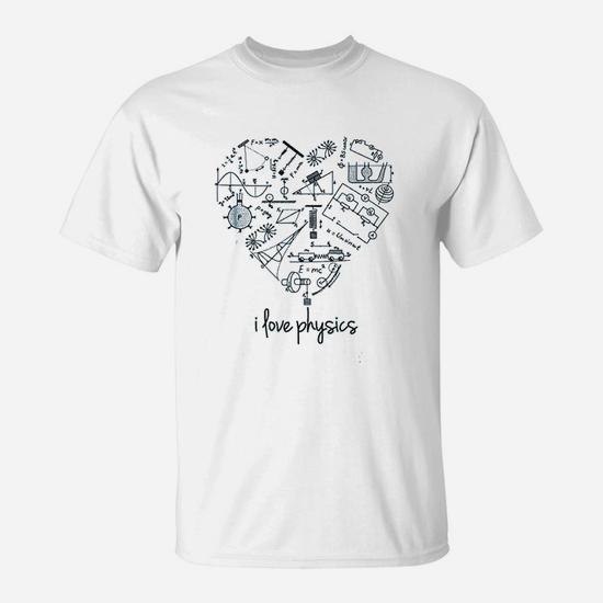 I Love Physics Science Math Graph Formula Equation T-Shirt I Love Physics Science Math Graph Formula Equation T-Shirt