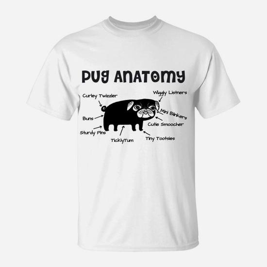 Pug Anatomy Cute Funny T Shirt Gifts Sarcastic Novelty Humor Pug Anatomy Cute Funny T Shirt Gifts Sarcastic Novelty Humor