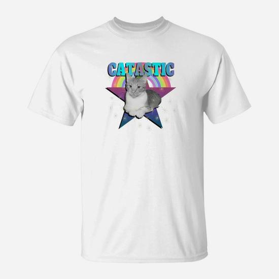 Rainbow cat t shirt hotsell