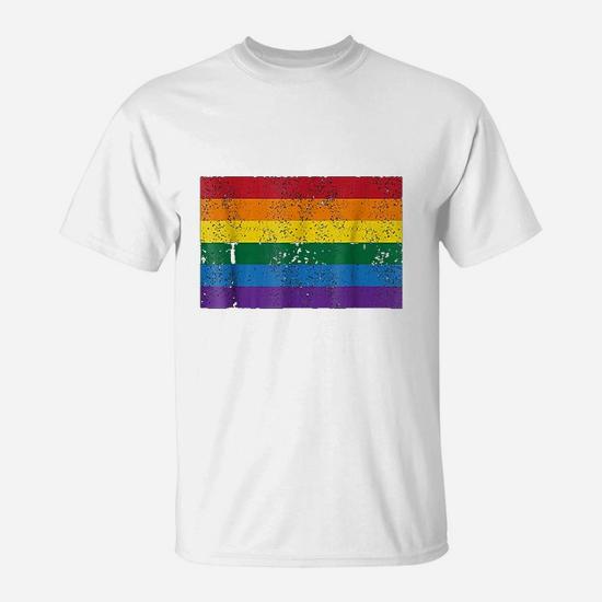 Vintage Distressed Gay Pride Flag T-Shirt (Gay Flag Shirt) Vintage Distressed Gay Pride Flag T-Shirt (Gay Flag Shirt)