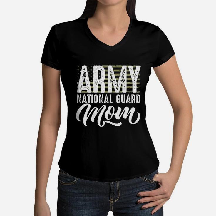 Army National Guard Mom Of Hero Military Family Gifts Women V-Neck T-Shirt