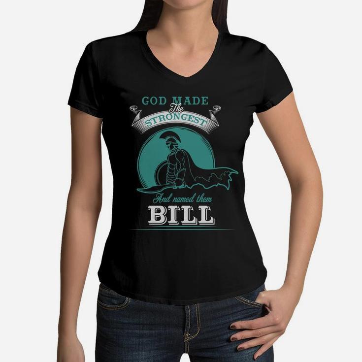Bill Shirt, Bill Family Name, Bill Funny Name GiftsShirt Women V-Neck T-Shirt