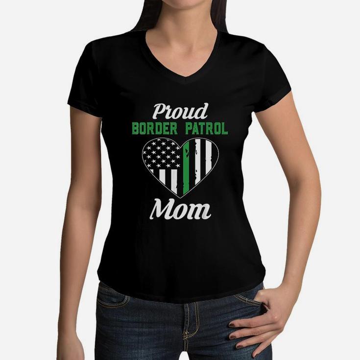 Border Patrol Mom Mothers Day Gift Women V-Neck T-Shirt