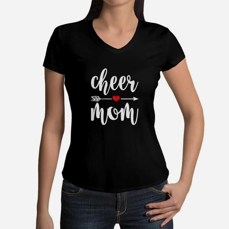 Cheer Mom Great Mother Cheerleader Gift Women V-Neck T-Shirt