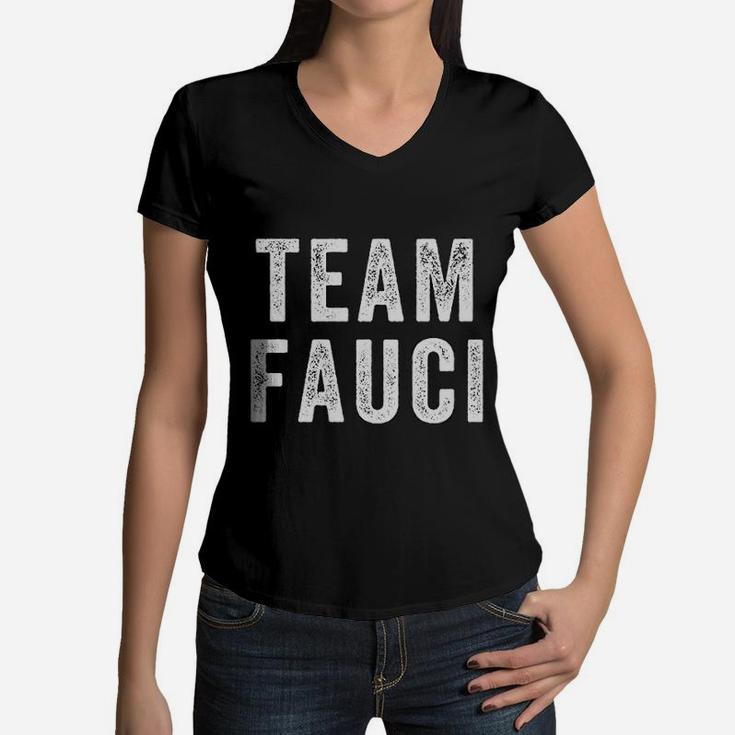 Fauci Retro Style Fauci Supporter Team Vintage Gift Women V-Neck T-Shirt
