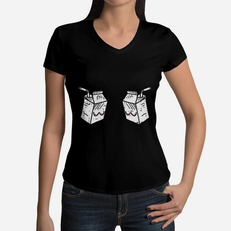 Fresh Milk Breastfeeding Funny Motherhood Mama New Mom Women V-Neck T-Shirt