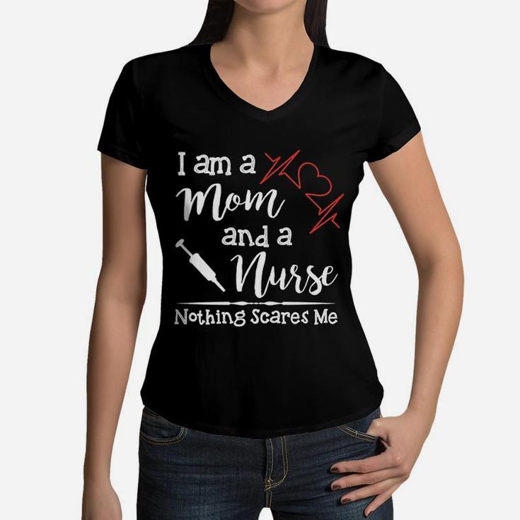 Funny Nursing Gift Nurse Mom Rn Week Novelty Gear For Women Women V-Neck T-Shirt