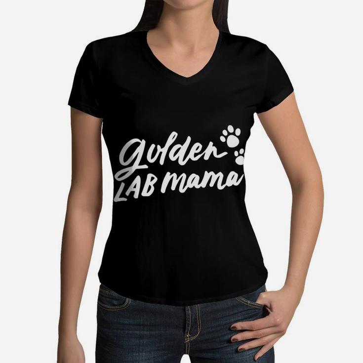 Golden Retriever Mama Golden Lover Owner Dog Mom Gifts Women V-Neck T-Shirt