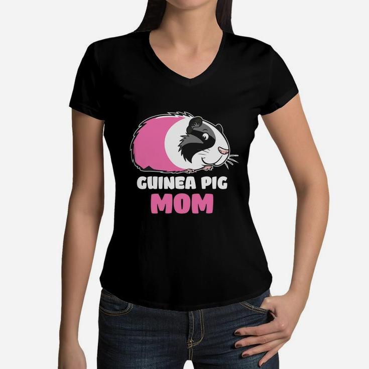 Guinea Pig Mom Mothers Gift Women V-Neck T-Shirt