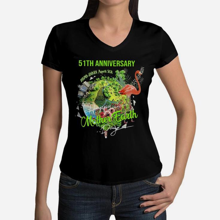 Happy Mother Earth Day Women V-Neck T-Shirt