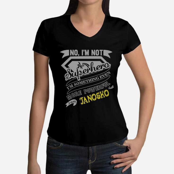 Janosko No I'm Not A Superhero Women V-Neck T-Shirt