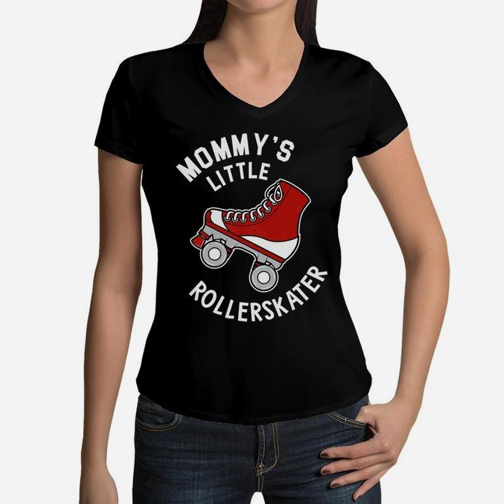 Kids Roller Skate Boys Girls Mommys Little Rollerskater Women V-Neck T-Shirt