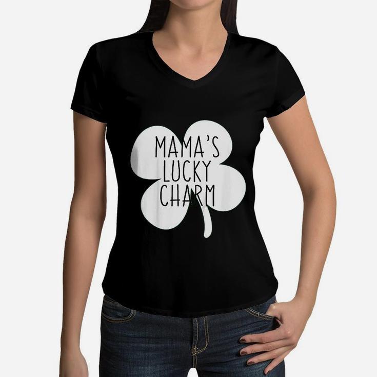 Kids St Patricks Day Mommy And Me Outfit Cute Shamrock Women V-Neck T-Shirt