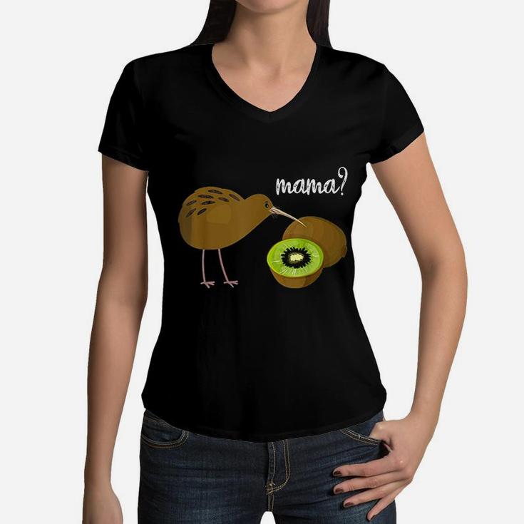 Kiwi Bird And Kiwi Mama birthday Women V-Neck T-Shirt