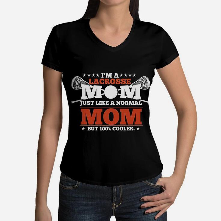 Lacrosse Mom For Women Lacrosse Mom Women V-Neck T-Shirt