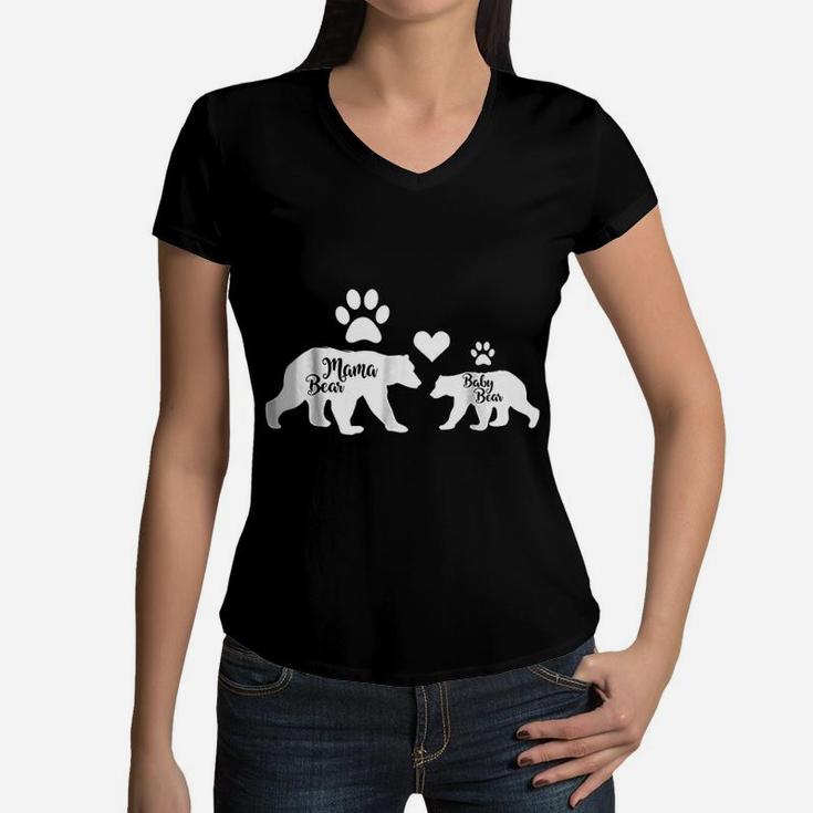 Mama Baby Bear Family Thoughtful Gifts For Mom Women V-Neck T-Shirt