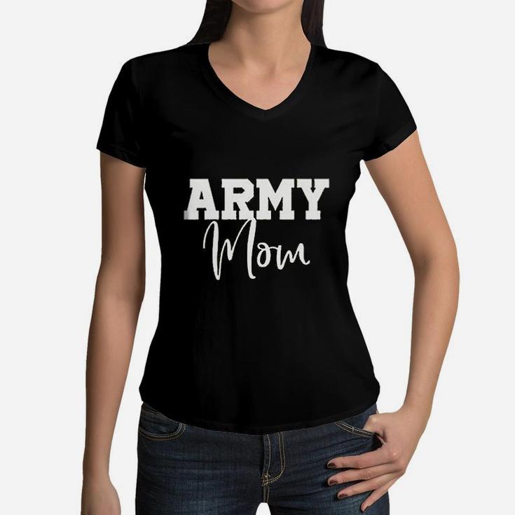 Military  Women Army Mom Women V-Neck T-Shirt