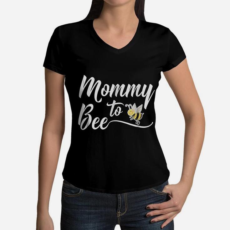 Mommy To Bee New Mommy Women V-Neck T-Shirt