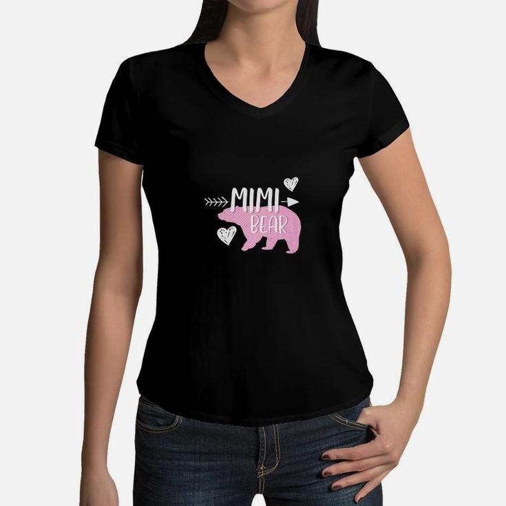 Mothers Day Gif Mimi Bear Women V-Neck T-Shirt