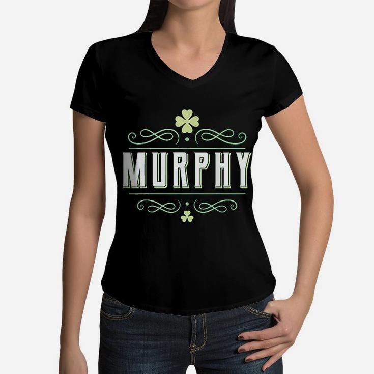 Murphy Irish Surname For Family Reunions Women V-Neck T-Shirt