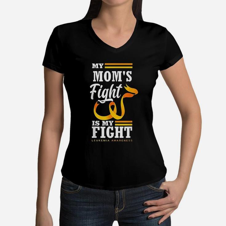My Moms Fight Is My Fight Women V-Neck T-Shirt