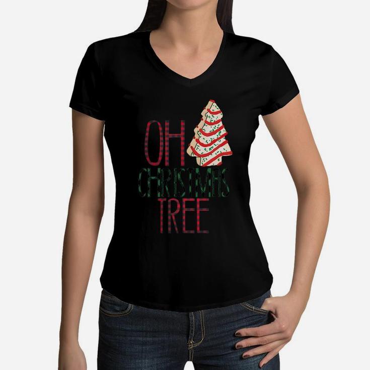 Oh Christmas Tree Christmas Lover Xmas Funny Holiday Women V-Neck T-Shirt