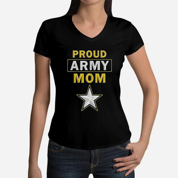 Proud Army Mom Us Army Mom Women V-Neck T-Shirt