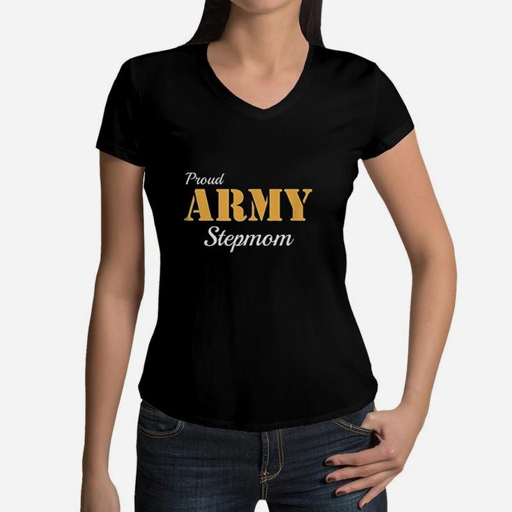 Proud Army Stepmom Women V-Neck T-Shirt