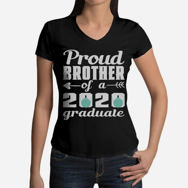 Proud Brother Of 2020 Graduate Family Women V-Neck T-Shirt