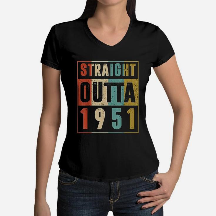 Straight Outta 1951 Vintage Women V-Neck T-Shirt